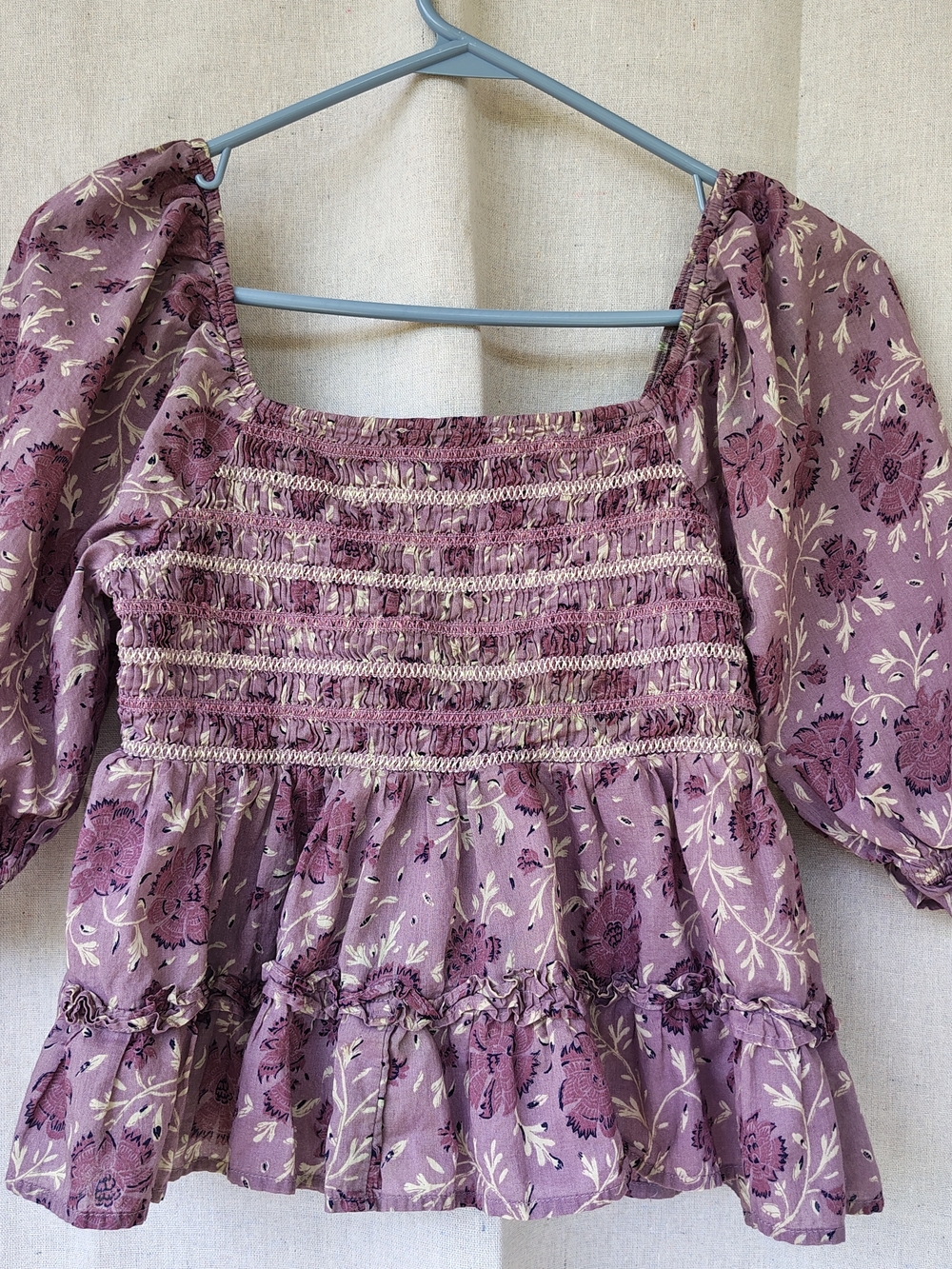 American Eagle Outfitters Purple Floral Top